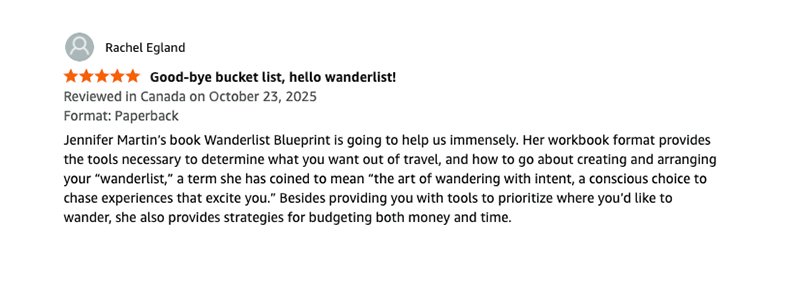 Five star Amazon review from Canada